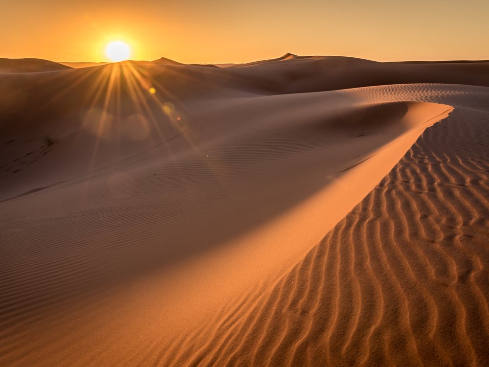 Sunrise over the Erg Chebbi dunes