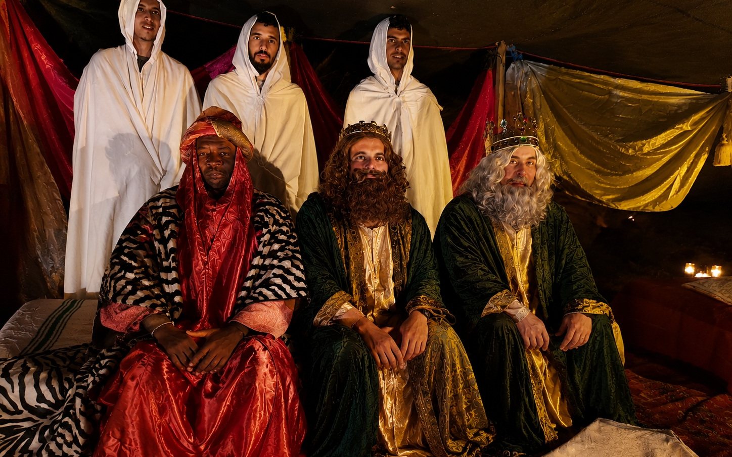 Their Majesties in their tent